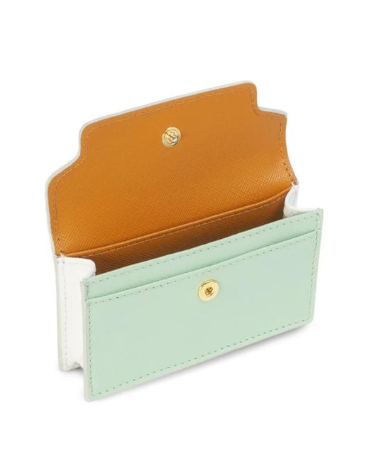 Marni Gray Saffiano Leather Wallet