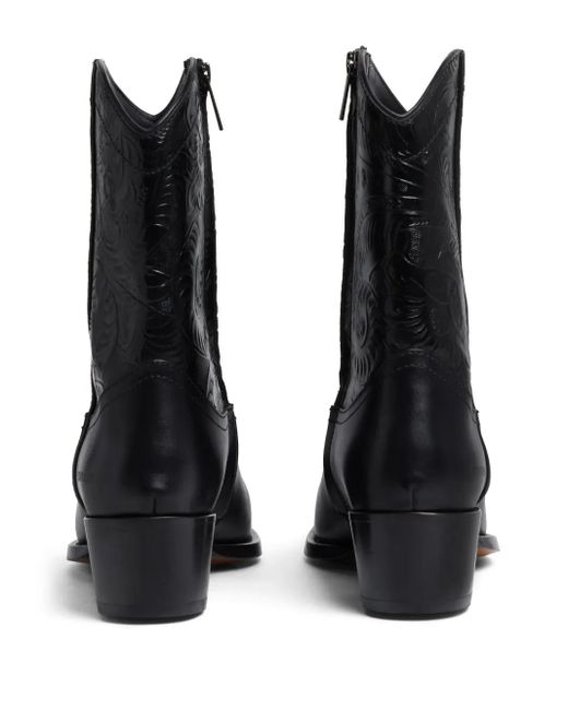 DSquared² Black City Nights Cowboy Boots for men