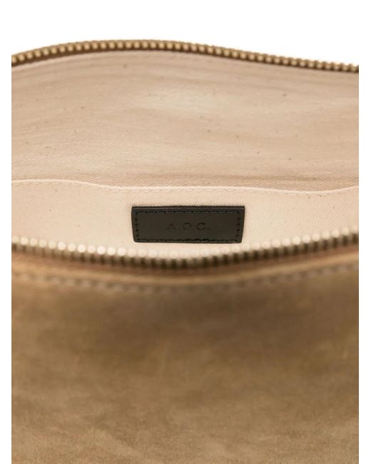 Bolso de hombro con cremallera A.P.C. de color Natural