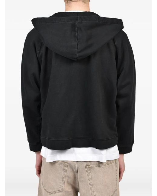 Second/Layer Black Rola Zip-Up Hoodie for men