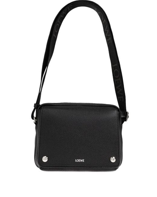 Loewe Black Shoulder Bag "Pebble Medium" for men