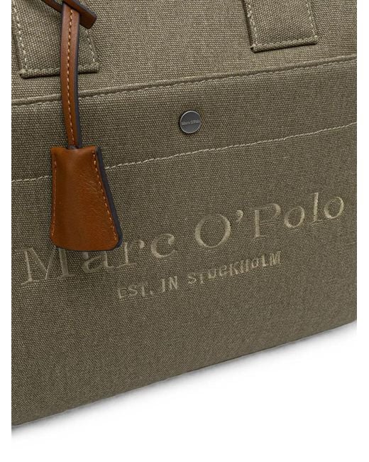 Marc O' Polo Metallic Medium Logo-Embroidered Tote Bag