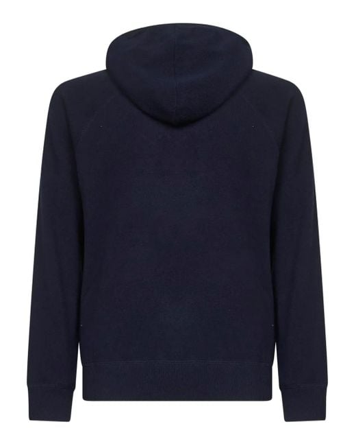 Mc2 Saint Barth Blue Drawstring Hoodie for men