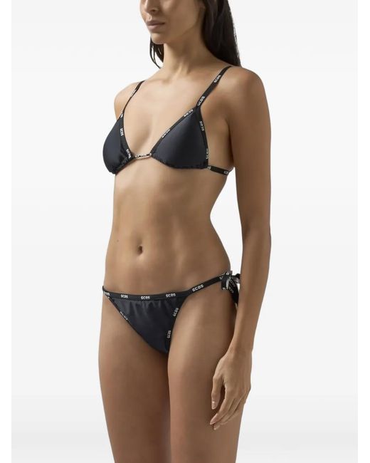 Gcds Black Logo-Strap Bikini