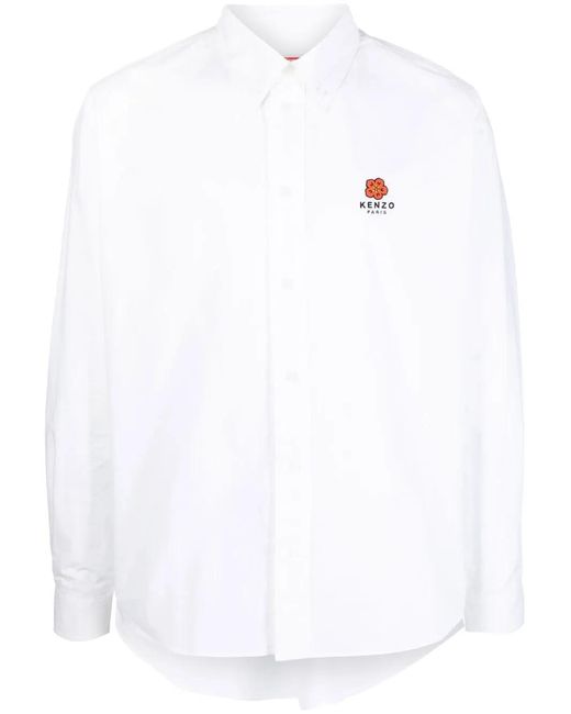 KENZO White Boke Flower Long-Sleeve Shirt for men