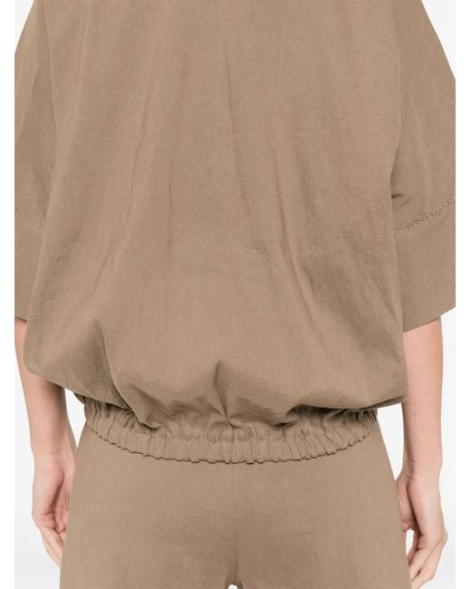 Fabiana Filippi Natural Chain-Link Detail Blouse