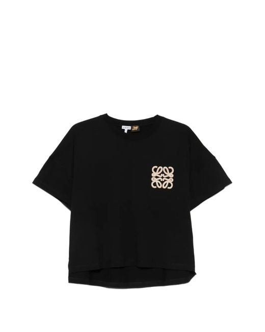 Loewe Black Logo Cotton T-Shirt