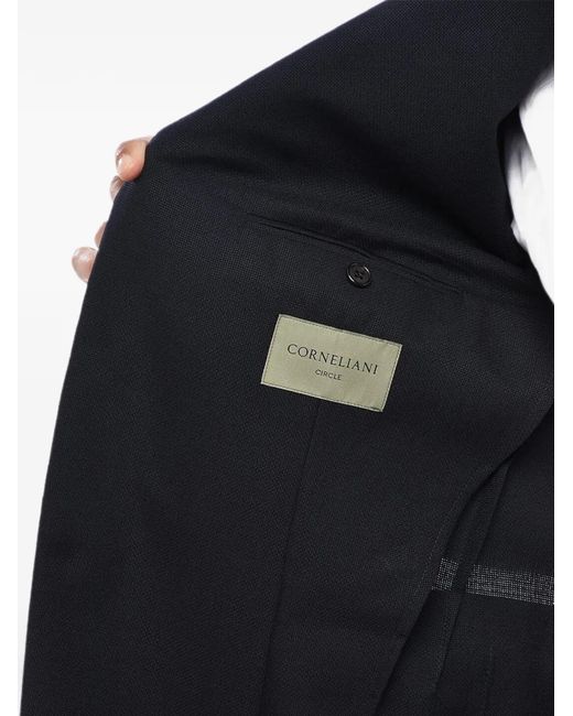 Corneliani Blue Circle Single-Breasted Blazer for men