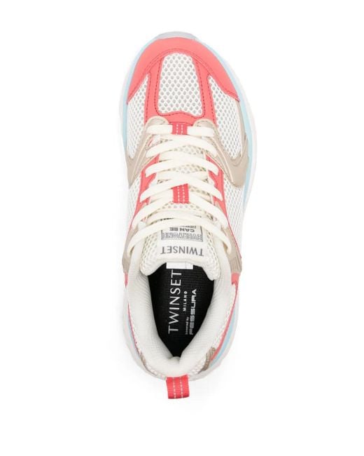 Twinset Pink Colourblock Sneakers