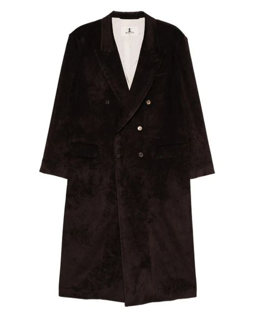 Barena ベルベット ダブルコート Black