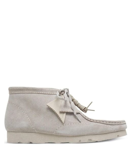 Post Archive Faction PAF White X Clarks Wallabee Desert Boots for men