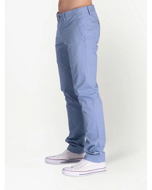 Polo Ralph Lauren Blue Cotton Straight-Leg Trousers for men