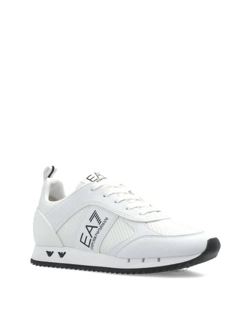 EA7 White Ea7 Logo-Detail Sneakers