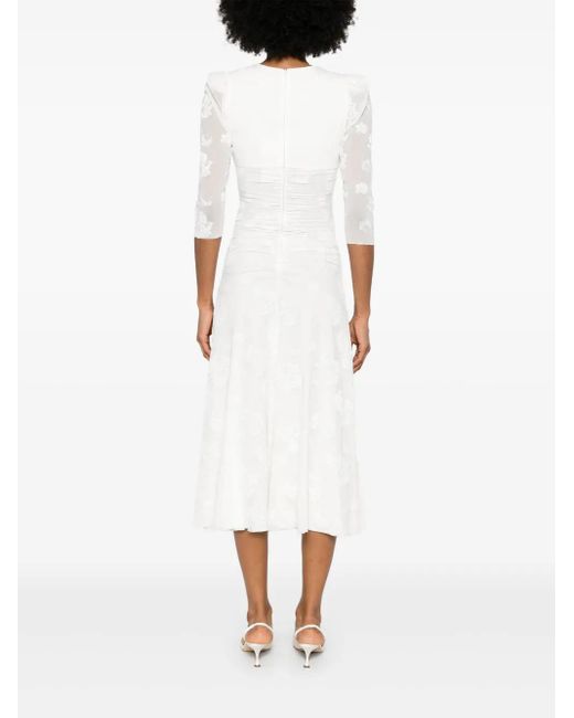 Nissa フローラルレース ドレス White