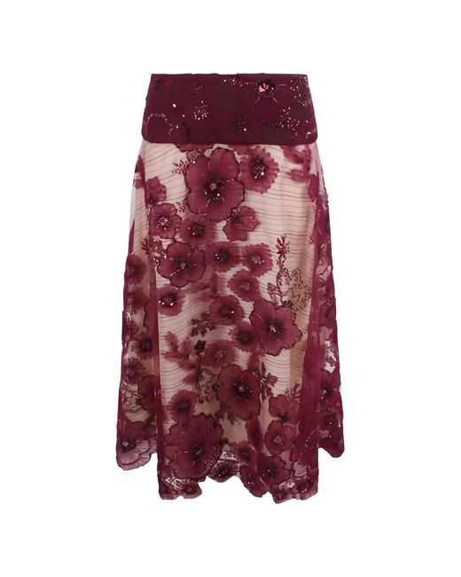 Antonio Marras Purple Sequin-Embellished Midi Skirt