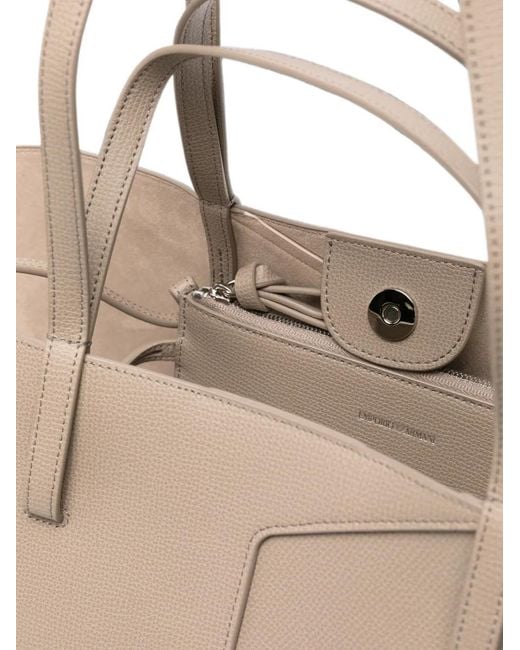 Emporio Armani Natural Leather Tote Bag