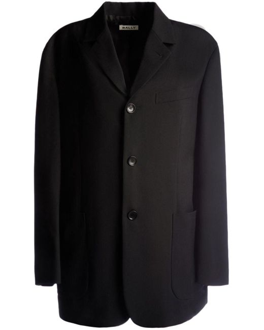 Bally Black Single-breasted Virgin-wool Jacket