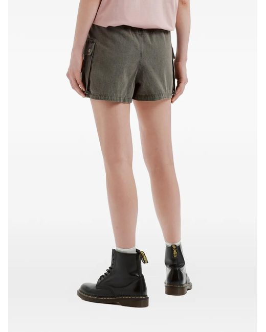 Chocoolate Gray Cargo-Pocket Shorts