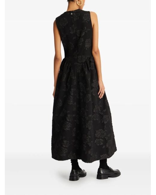 Abito Midi A Fiori Jacquard di ROTATE BIRGER CHRISTENSEN in Black