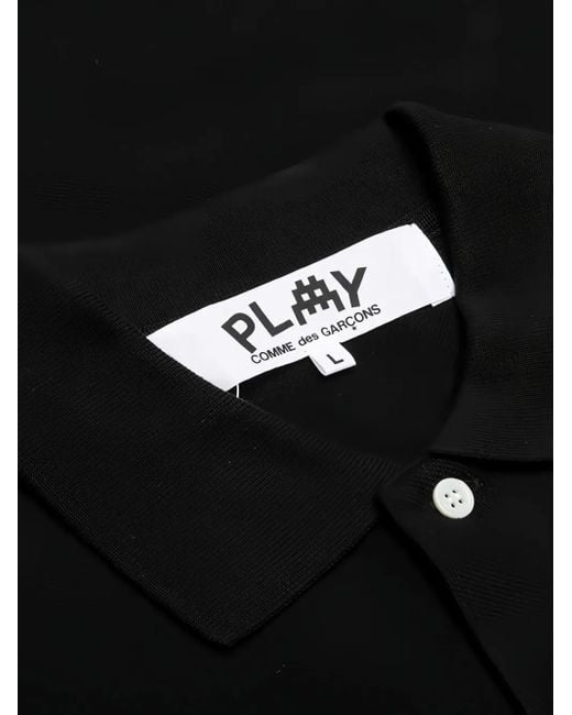 X Invader Polo À Motif Cœur Pixelisé COMME DES GARÇONS PLAY pour homme en coloris Black