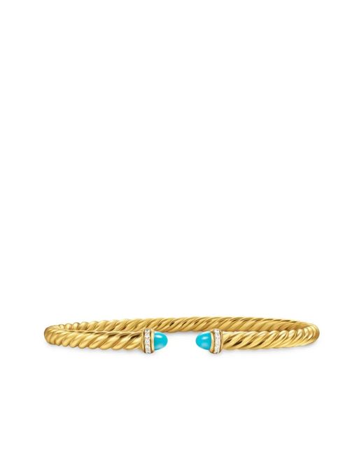 David Yurman Metallic 18Kt Cablespira Flex Diamond Bracelet (4Mm)
