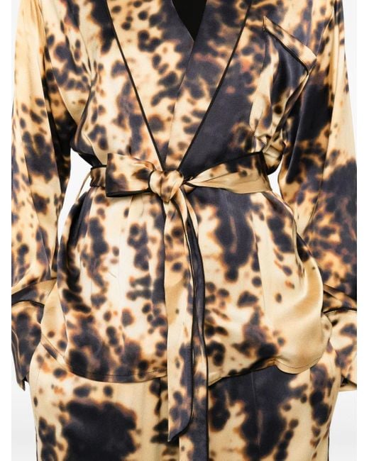 Chaqueta estampada Victoria Beckham de color Metallic