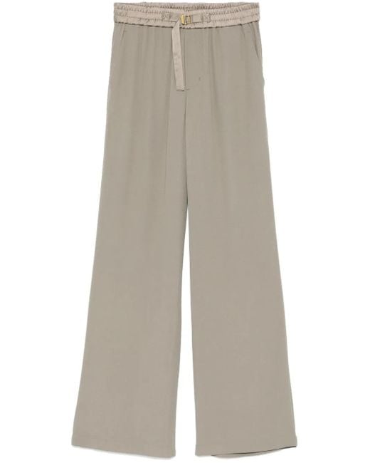 AMI Natural Drawstring Palazzo Pants