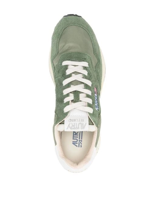 Autry Green Grass Suede Reelwind Lace-Up Sneakers for men