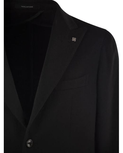 Tagliatore Black Single-Breasted Blazer for men