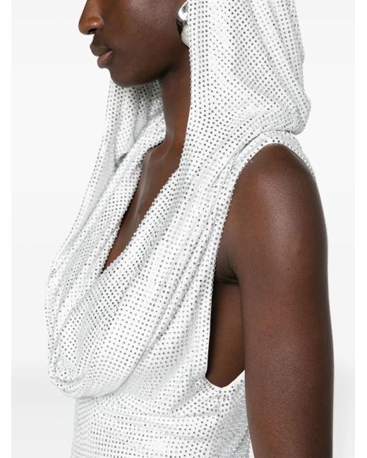 De La Vali Maxi-Jurk Met Stras in het White