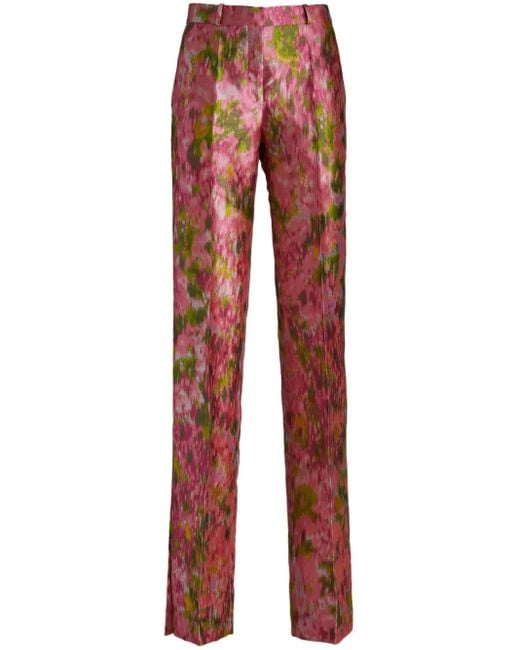 Del Core Red Printed Trousers