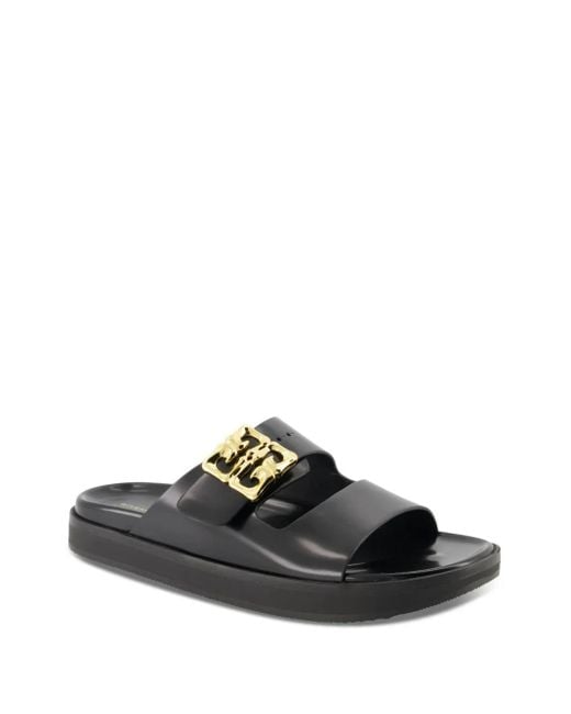 Givenchy Black 4G Liquid Flat Sandals
