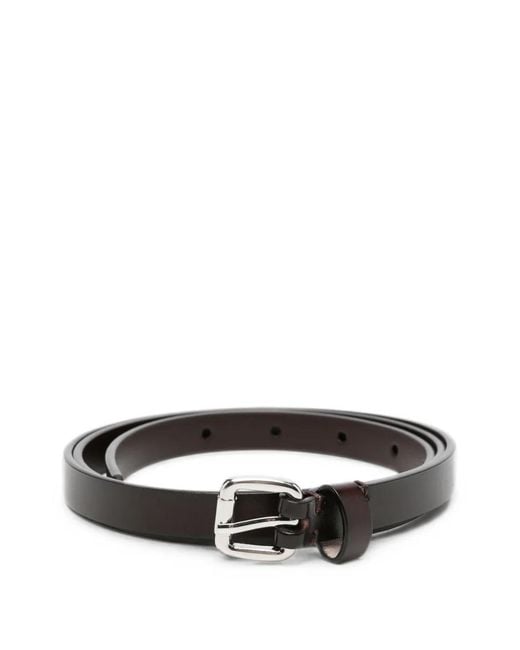 P.A.R.O.S.H. Brown Buckle-Fastening Leather Belt