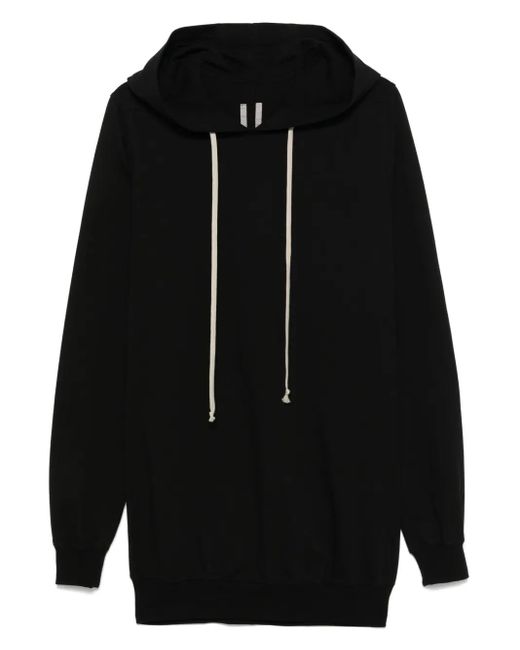 Rick Owens Black Drawstring Hoodie for men