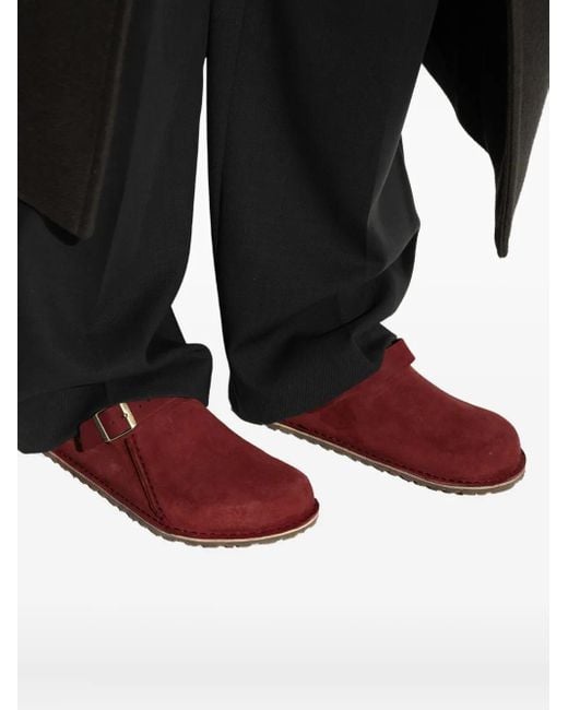 Birkenstock Red "Lutry Premium Suede" Suede Shoes