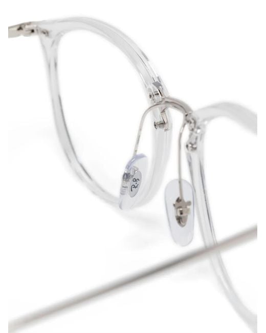 Ray-Ban White Round-Frame Glasses