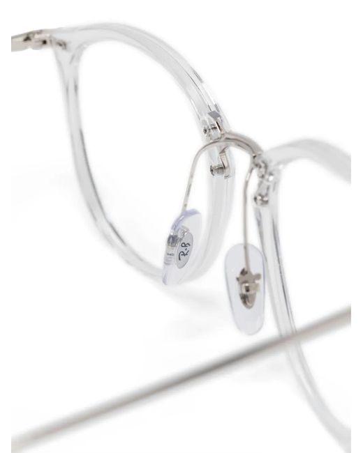 Ray-Ban White Transparent-Frame Glasses