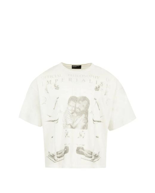 Enfants Riches Deprimes White Philosophy Of Imperialism Graphic-Print T-Shirt for men
