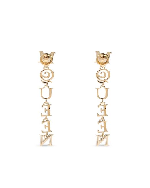 McQueen Metallic Brass Drop Earrings