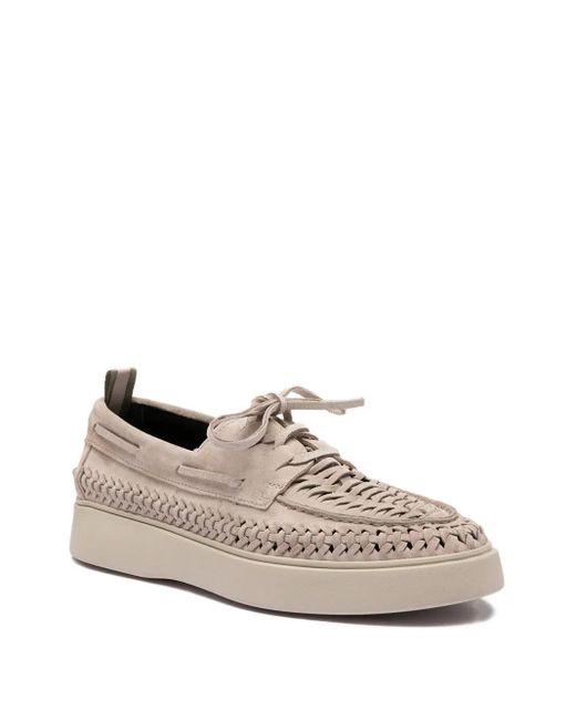 Officine Creative Multicolor Woven Leather Loafers
