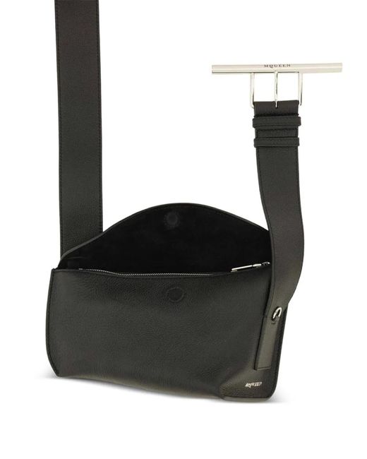 McQueen White Logo-Detail Shoulder Bag for men