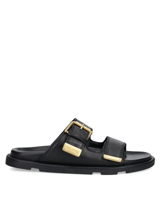 Marc O' Polo バックル レザーサンダル Black