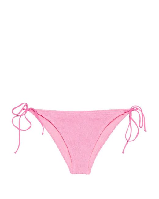 Mc2 Saint Barth Pink Marielle Textured-finish Bikini Bottoms