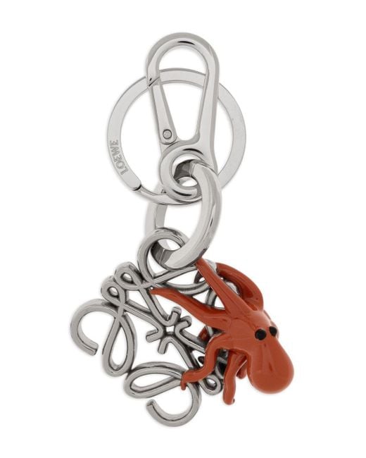 Loewe White Octopus Anagram Keyring