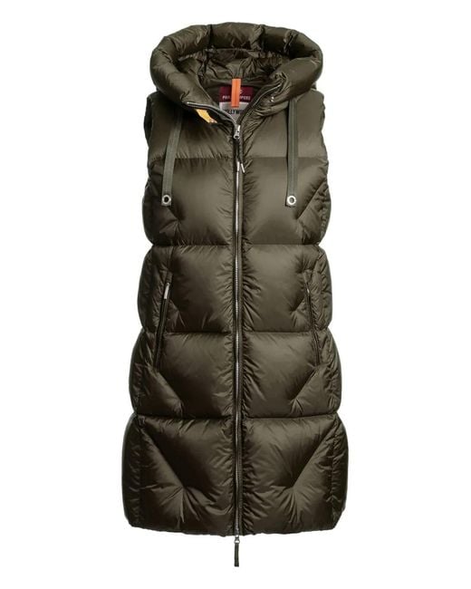 Chaleco acolchado con capucha Parajumpers de color Green