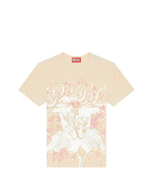 DIESEL Natural T-Brenda Printed T-Shirt