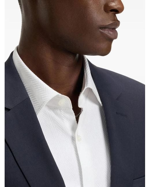HUGO Blue Single-Breasted Blazer for men