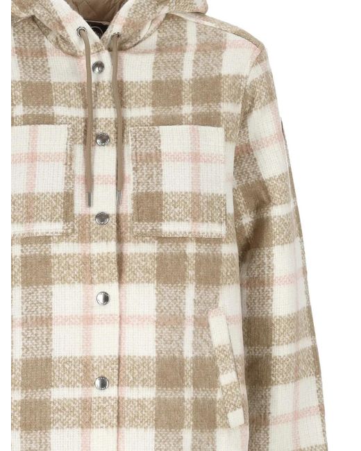 Colmar Natural Check-Pattern Hooded Jacket