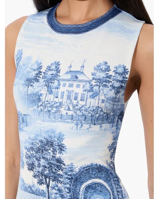 Alice + Olivia Wynell Mini-Jurk in het Blue