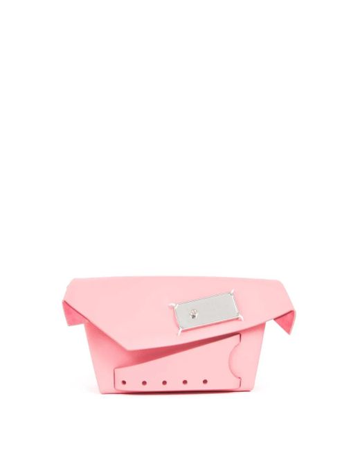 Maison Margiela Pink Snatched Leather Clutch Bag for men